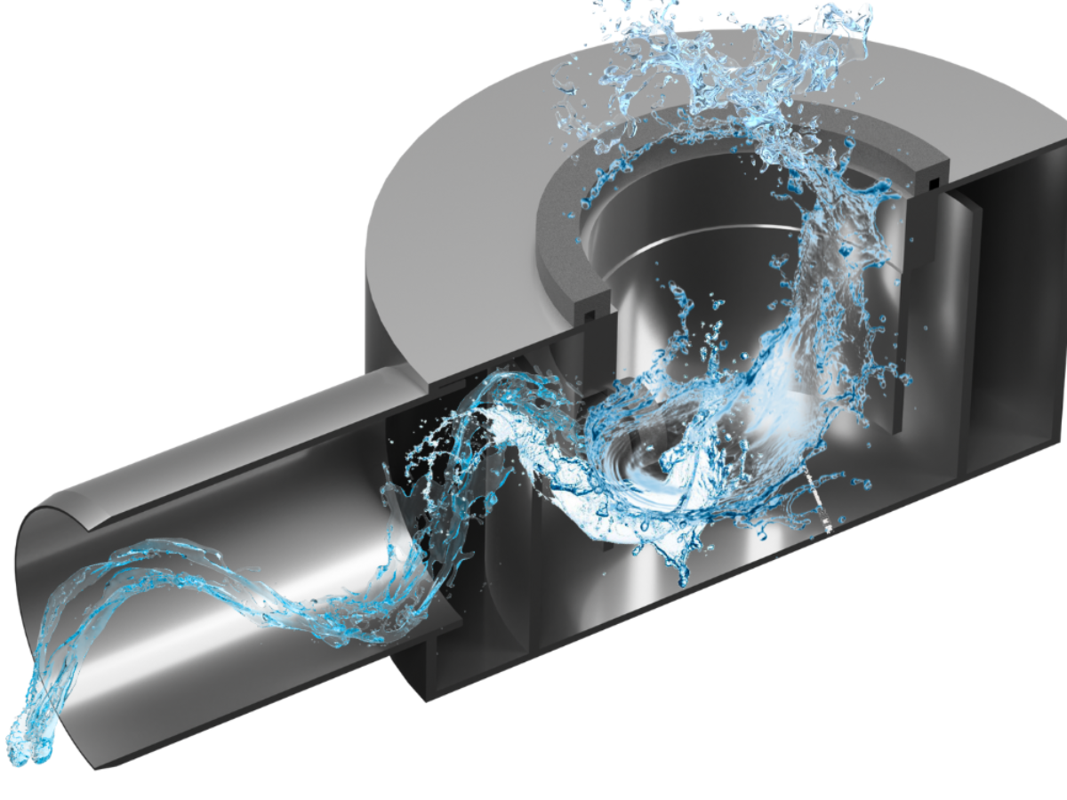 Řez nerezovým sifonem sprchového žlabu Classic – certifikovaný průtok 60 l/min